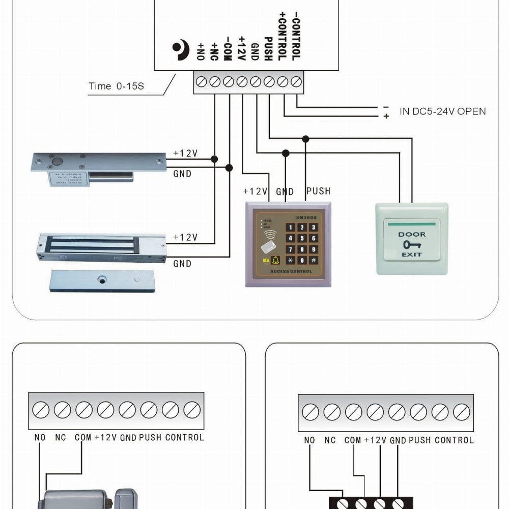 access control power supply connection diagram