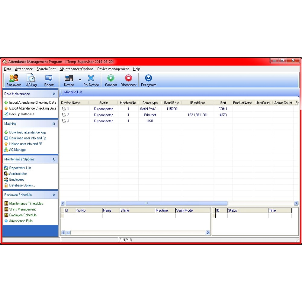 work time registration program
